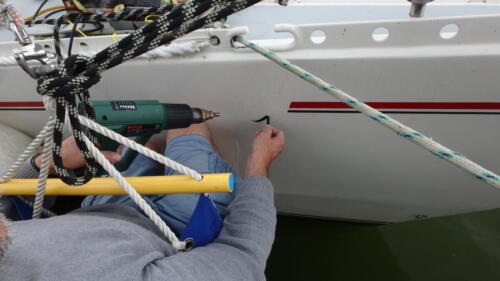 Servicearbeiten am Schiff